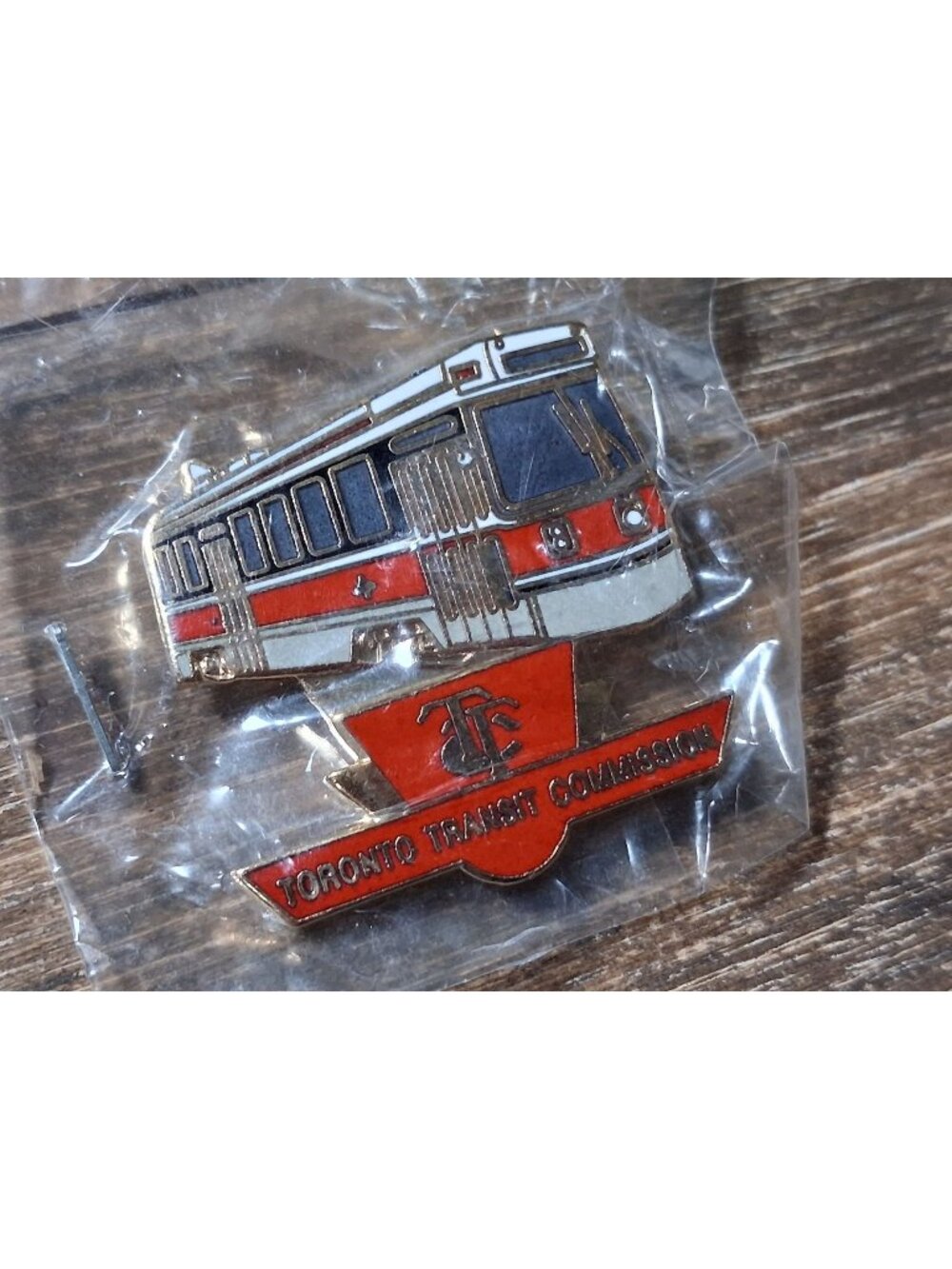 Vintage TTC Toronto Transit Commission Streetcar Enamel Lapel Pin Badge